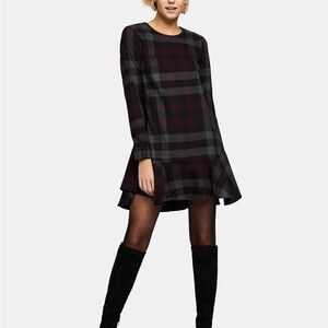 NWT BCBGeneration Cotton Plaid A-Line Dress